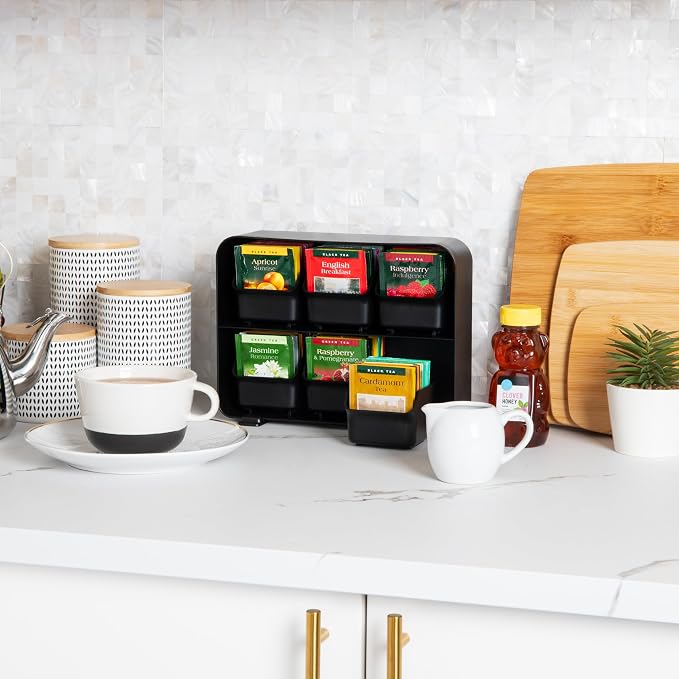 Mind Reader Tea Bag Organizer, Tea Station Organizer, Countertop Storage - Image 2
