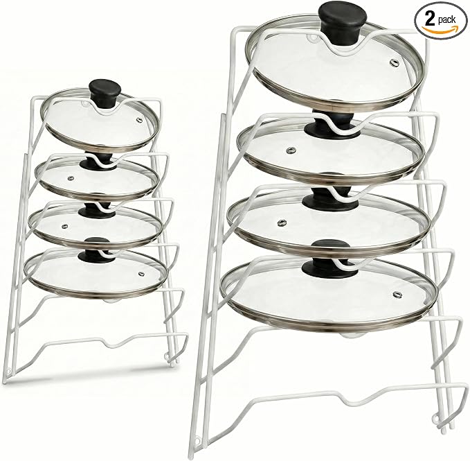 Evelots 6 Pot Lid Organizer for Cabinet or Pantry Wall by Evelots