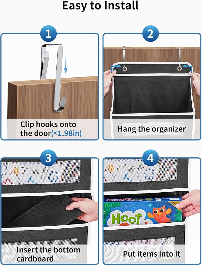 JARLINK 2 Pack Over the Door Organizer Storage, 5 Shelf Hanging Door Organizer - Image 7