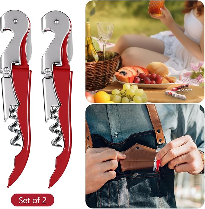 HYZ 2-Pack Wine Opener Waiter Corkscrew, Professional Wine Key - Image 7