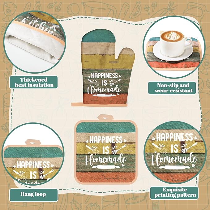 Fourluoo 10 Pcs Farmhouse Kitchen Decor and Accessories Set 4 Kitchen Towels 2 - Image 5