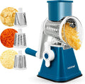NutriChef 3 in 1 Cheese Grater & Shredder | Strong Suction Base, Rotary Handle by NutriChef%E2%84%A2Kitchen