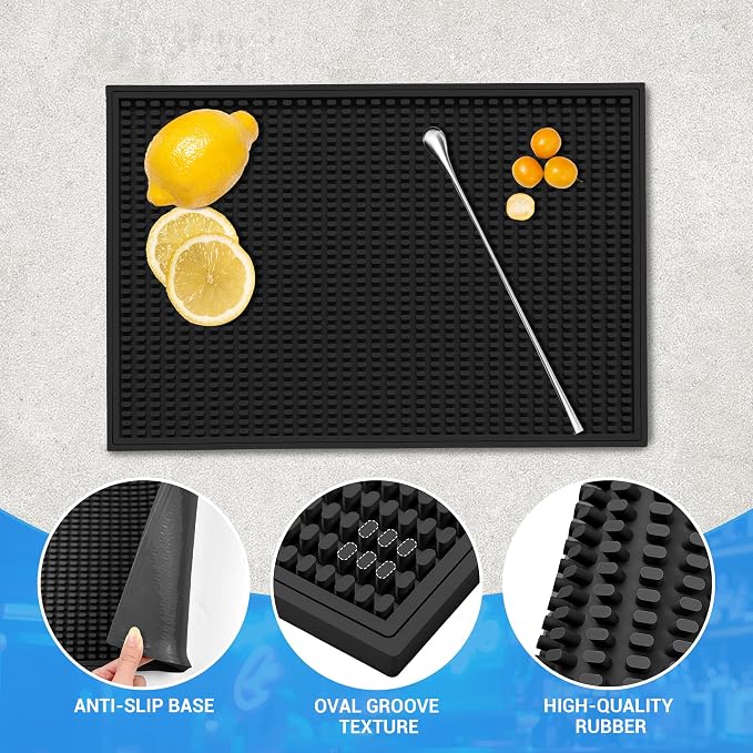 ZJWZLG Bar Mat - Premium 18"X12" Rubber Bar Mats - Image 3