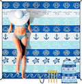HIHOHO Beach Blanket Waterproof Sandproof Extra Large Beach Mat 79" X by HIHOHO