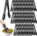 40 Pack Plastic Tongs for Serving, Heavy Duty Scalloped Serving Utensil Tongs by YIMITEE