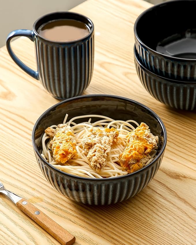 HASENSE Large Ceramic Serving Bowls 42 Oz - Image 4