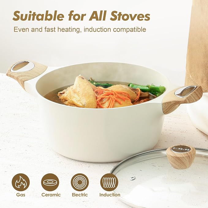 SENSARTE Ceramic Nonstick Stock Pot - Image 5