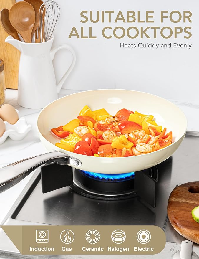 MICHELANGELO 12 Inch Frying Pan - Image 4