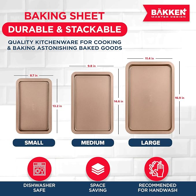 BAKKEN 3-Piece Kitchen Baking Pans - Image 2
