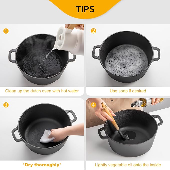 Velaze Cast Iron Dutch Oven Pot - Image 7