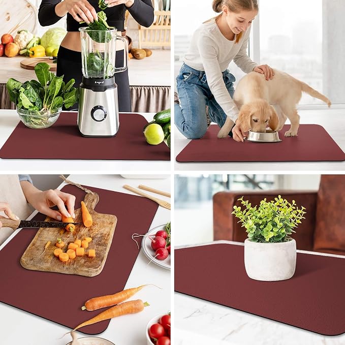 WISELIFE Dish Drying Mat Super Absorbent Drying Mat Large Dish Drying Mats - Image 6