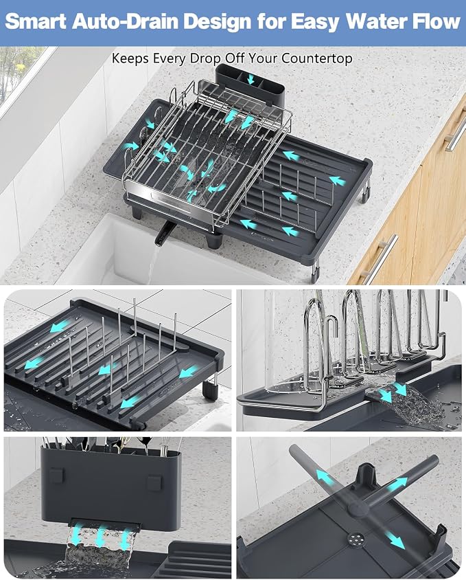 Expandable Dish Drying Rack, Dish Racks - Image 3