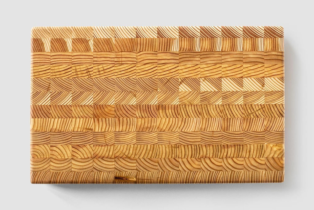 Larch Wood Canada End Grain One Hander Large Cutting Board, Standard