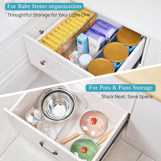 Vtopmart 4 Pack 6" Tall Upgrade Drawer Dividers - Image 5