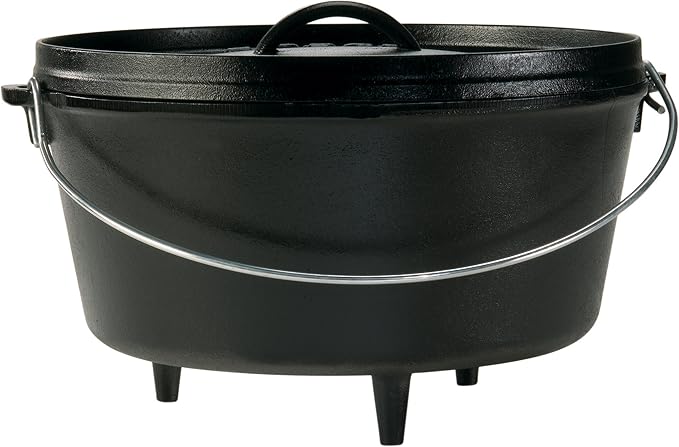 Lodge 8 Quart Pre-Seasoned Cast Iron Camp Dutch Oven by Lodge