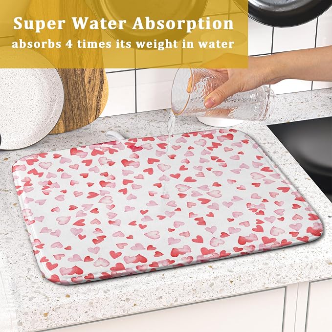Valentine’s Day Dish Drying Mat - Image 7