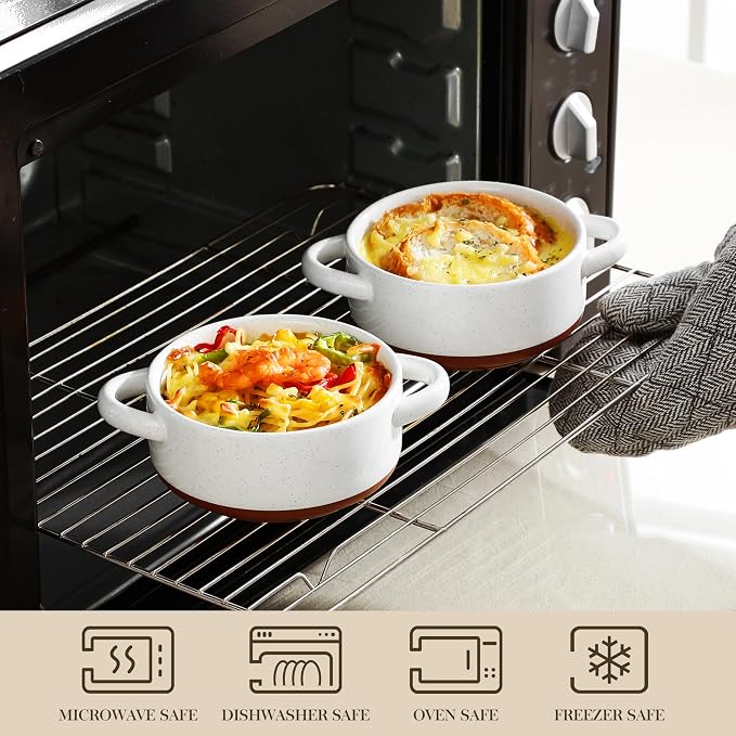 MALACASA Mini Cocotte Set - 12 OZ Small Casserole Dishes - Image 4