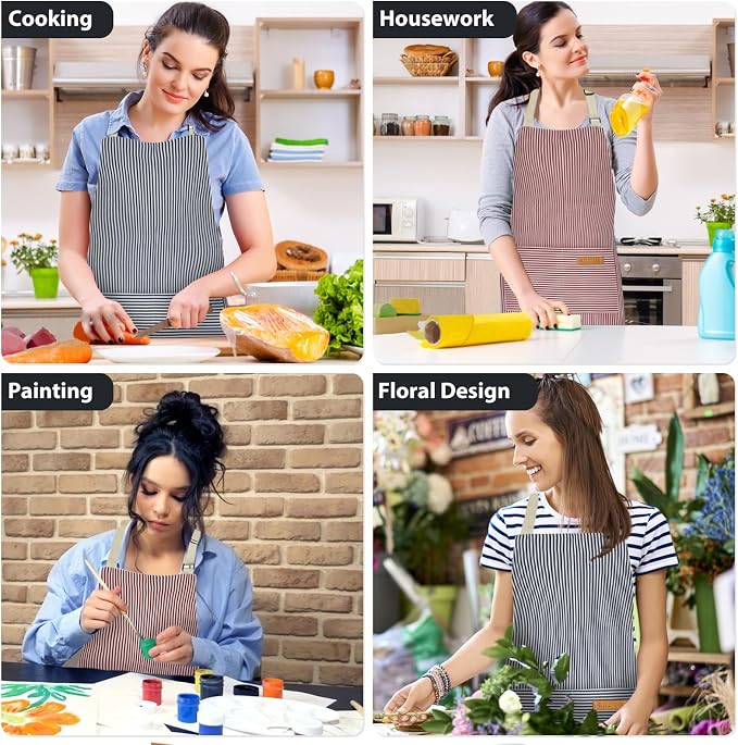 VALOME 2 Pack Kitchen Aprons, Apron - Image 7