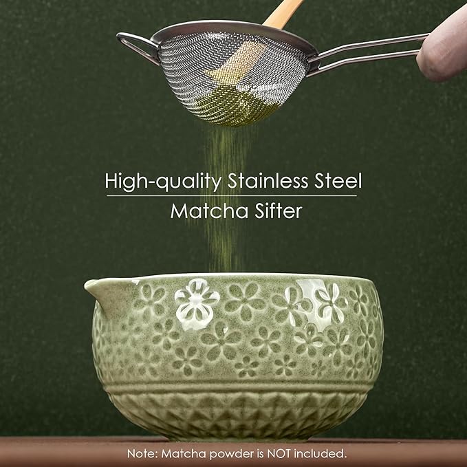 7Pcs Matcha Whisk Set, Matcha Set Whisk and Bowl, Bamboo Scoop, Scoop Rest - Image 4