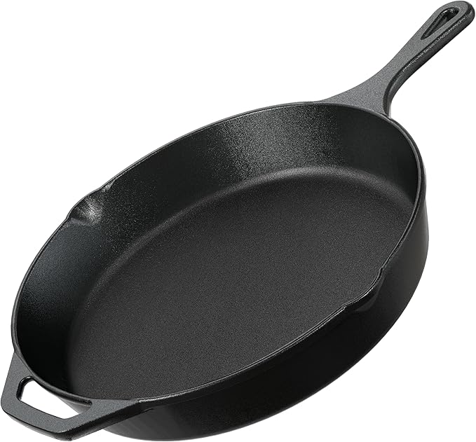 Utopia Kitchen Premium Cast Iron Skillets 12 Inch, Chef's Pan, Pre-Seasoned by UTOPIAKITCHEN