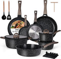 Ceramic Cookware Set 22 Piece Nonstick Pots and Pans Set Non Stick Kitchen by useluck
