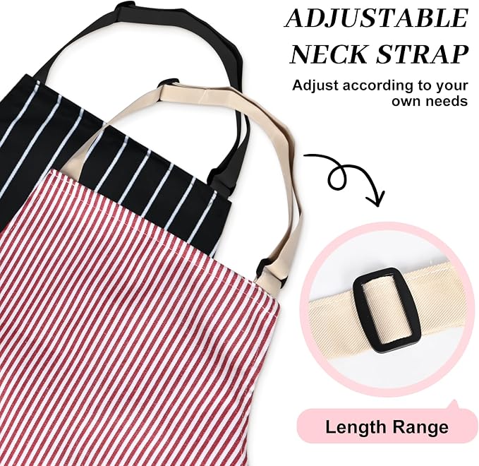 2Pack Adjustable Kitchen Apron for Women Men - Image 5