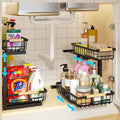 REALINN Under Sink Organizer, 2 Pack Height Adjustable Under Sink Organizers by REALINN