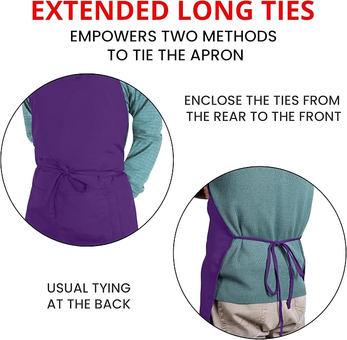 Utopia Kitchen 10 Pack Bib Apron Adjustable - Image 6