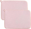 Pink Dish Drying Mats for Kitchen Counter, 2 Pack Dish Drying Mat Drying Pad by QualityGoodsWorldwideLLC