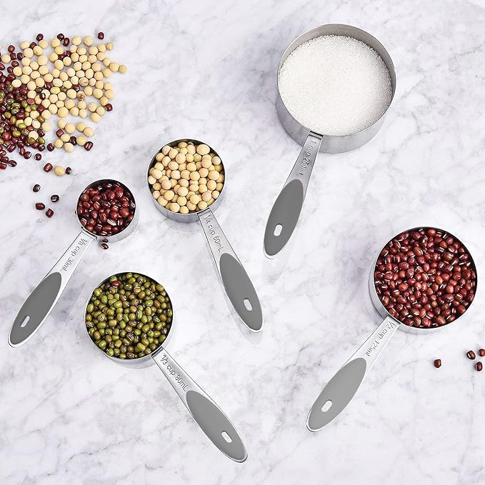 Measuring Cups & Spoons Set of 16, Wildone Stainless Steel Measuring Cups and - Image 4