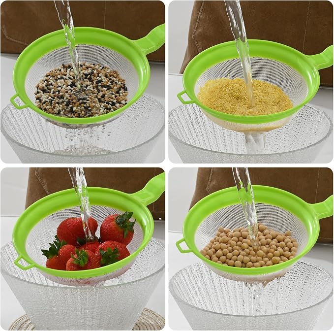 Luckyiren Kefir Strainer Set, 2-Size Plastic Non-Metal Sieve - Image 7