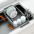 Expandable Dish Drying Rack in Sink, Stainless Steel Over The Sink Dish Drainer by Dolreiik