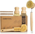 DEBETOOL 6 Piece Bamboo Dish Brush Set by DEBETOOL