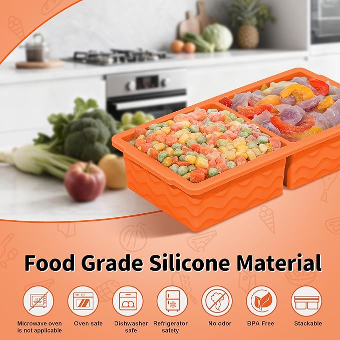 Doasuwish 3-Pack Silicone Freezer Trays - Image 2