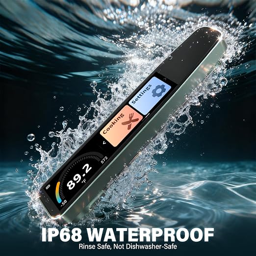 AWLKIM Instant Read Meat Thermometer Digital, 3.8" Touchscreen No App Needed – - Image 8