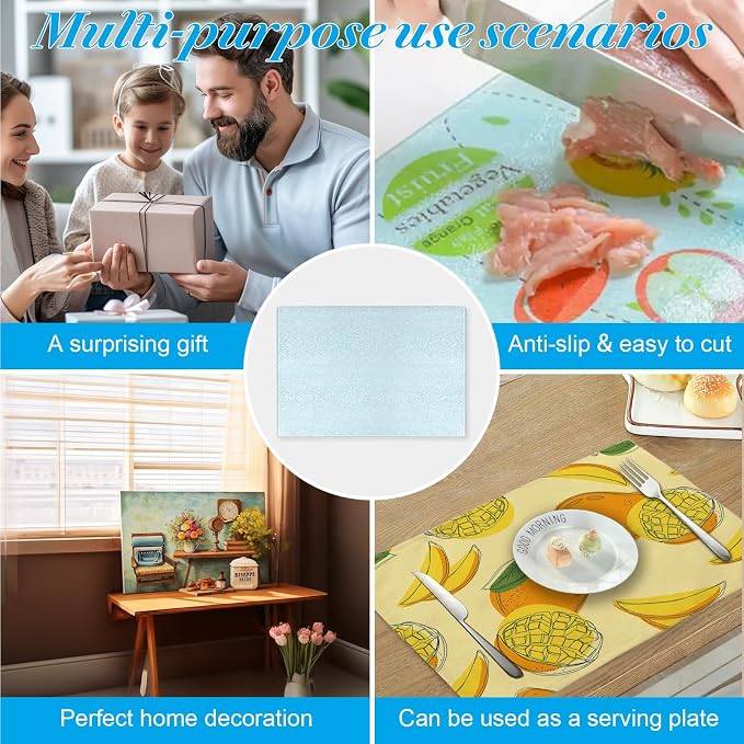 10 Pcs Sublimation Cutting Board Blanks, Textured Tempered Glass Cutting Boards - Image 7
