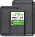 NutriChef 3-Piece Nonstick Baking Sheet Set – Non-Toxic Cookie Sheets by NutriChef%E2%84%A2Kitchen