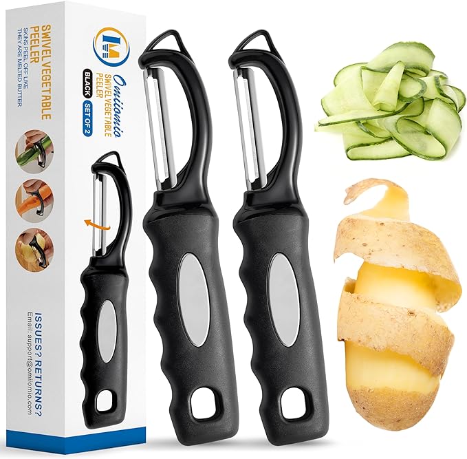 Premium Swivel Vegetable Peeler, Soft Grip Handle and Ultra Sharp Stainless by OIMOMIIOMIO%C2%AE