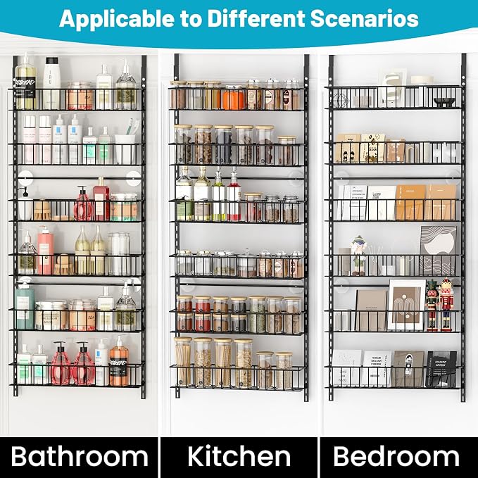 ElegantArray 6-Tier Pantry Door Oragnizer, Over The Door Pantry Organizer Rack - Image 8