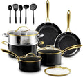 Gotham Steel 15 Pc Ceramic Cookware Set Nonstick, Ceramic Pots and Pans Set Non by GothamSteel