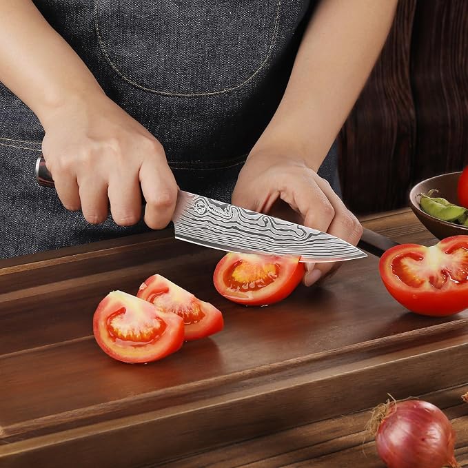 Sunnecko 5.5 Inch Small Chef Knife, High Carbon Stainless Steel Professional - Image 6