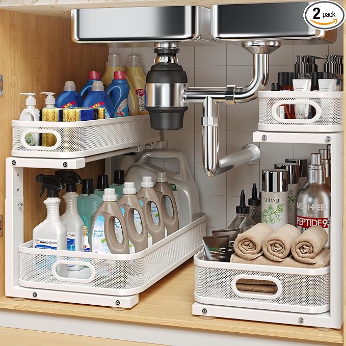 2 Pack 17.3IN-Depth Under Sink Organizer by UnderSinkOrganizer