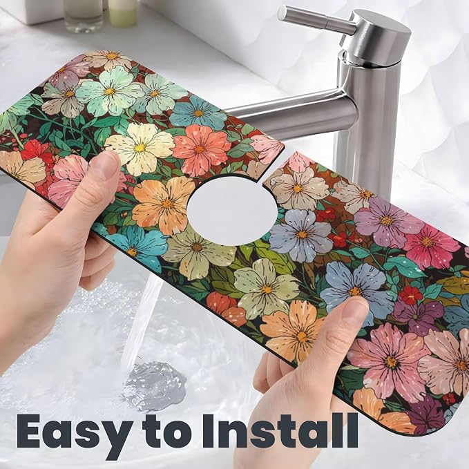 Colorful Wildflowers Dish Drying Mat - Image 8