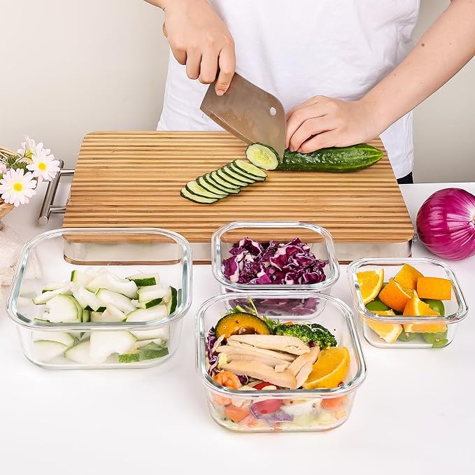 Liuruiyu 8 Pack Glass Food Storage Containers - Image 5