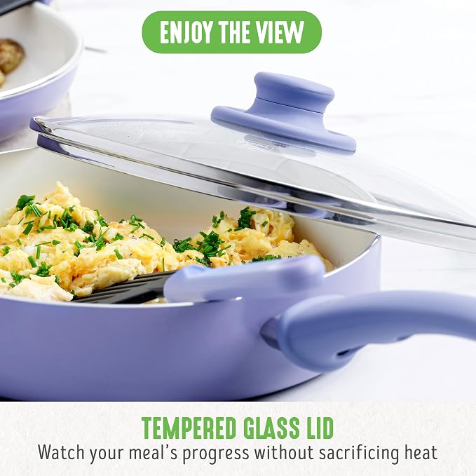 GreenLife 16 Piece Nonstick Cookware Set, Soft Grip Non-Toxic PFAS-Free Ceramic - Image 10