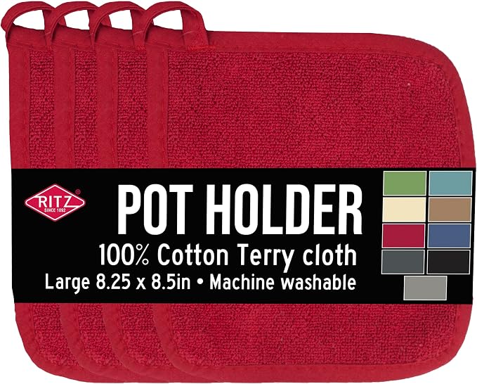 RITZ Terry Potholder & Hot Pad: Unparalleled Heat Resistant, Durable 100% by Ritz+Foodservice