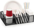Utensil Caddy with Handle, Metal Paper Plate Holder by ZZDWLDHA