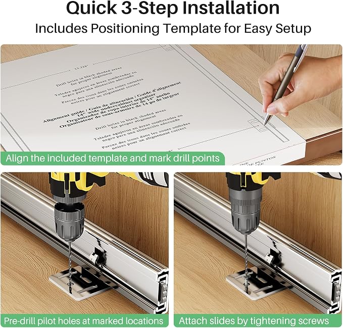 Pull out Cabinet Organizer, Heavy Duty Smooth Sliding Under Cabinet Shelves - Image 8