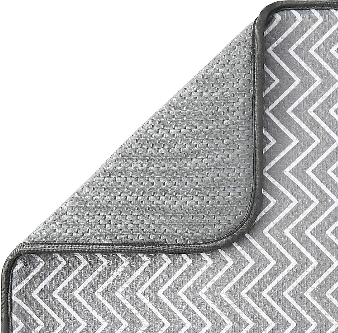 SUBEKYU Dish Drying Mat for Kitchen Counter, Microfiber Absorbent Dishes - Image 4