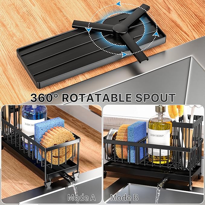 Cisily Sponge Holder for Kitchen Sink, Sink Caddy Organizer - Image 2